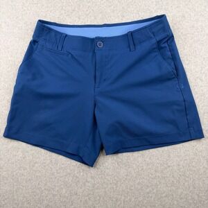 Under Armour HeatGear Link Golf Shorts Womens 8 Blu Stretch Athletic Performance